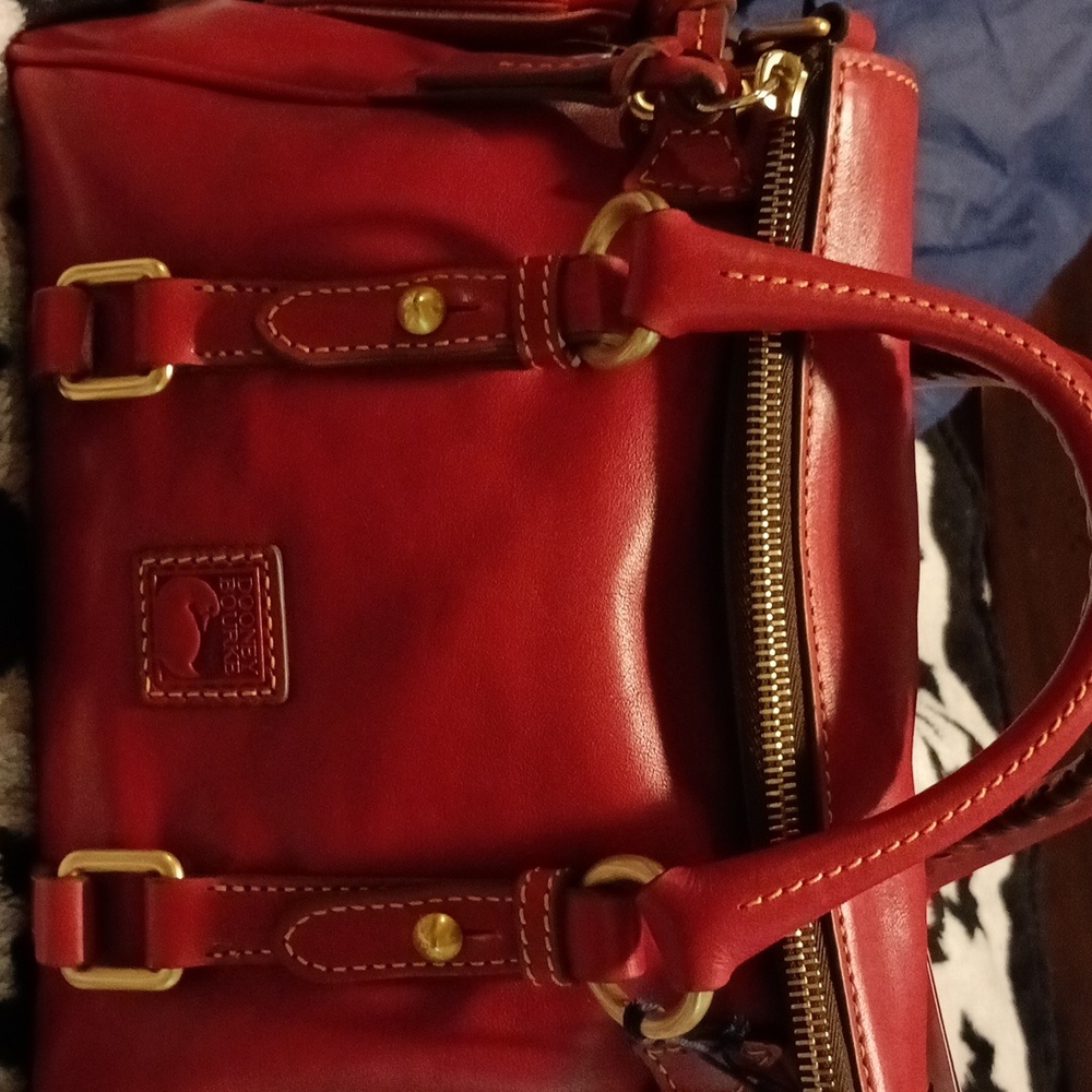 Dooney & Bourke Florentine Red Satchel Micro H 7"×W 5.5"×L 10"